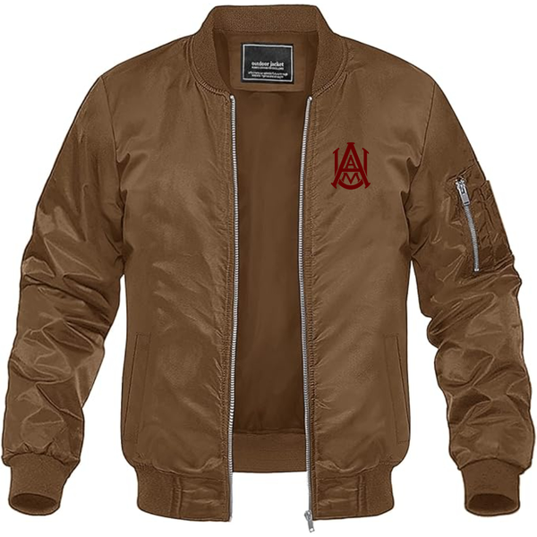 Men's Alabama AM Bulldogs   Lightweight Bomber Jacket Windbreaker Softshell Varsity Jacket Coat