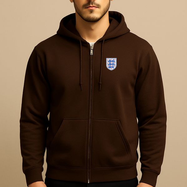 Men's England National Football Team Zipper Hoodie