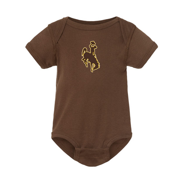 Wyoming Cowboys  Rabbit Skins Infant Baby Rib Bodysuit