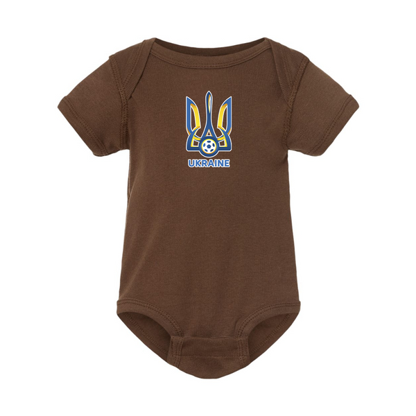 Ukraine National Football Soccer Team Rabbit Skins Infant Baby Rib Bodysuit