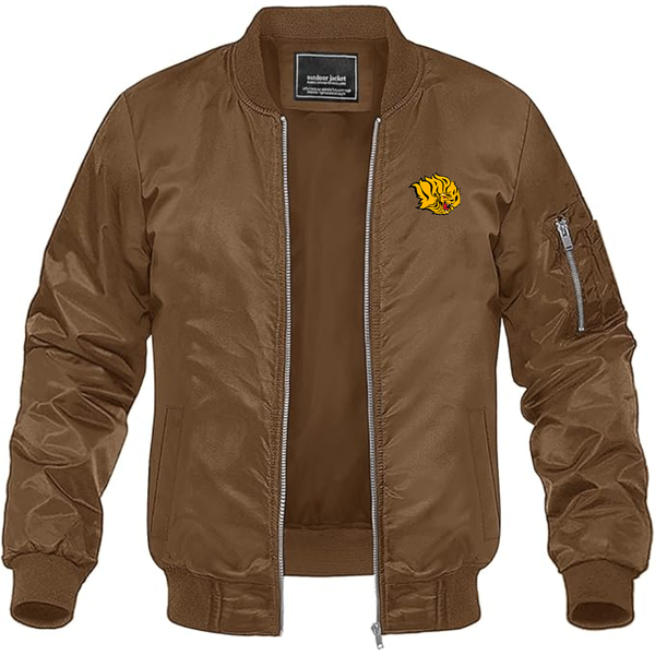 Men's  Arkansas PB Golden Lions Lightweight Bomber Jacket Windbreaker Softshell Varsity Jacket Coat