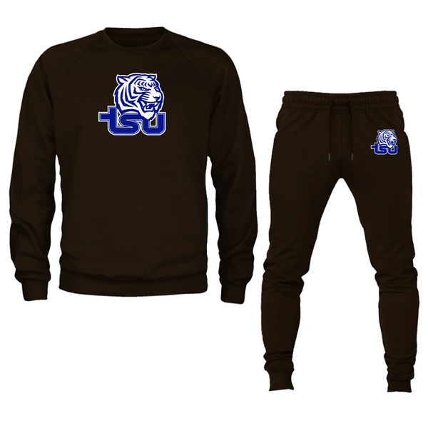 Men's Tennessee State Tigers Crewneck Sweatshirt Joggers Suit