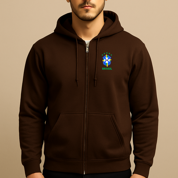 Men's Brasil National Soccer Team Zipper Hoodie