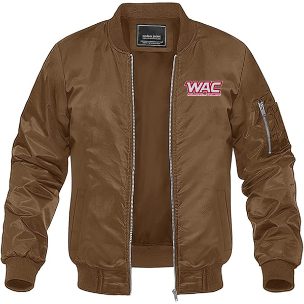 Men's  Western Athletic Conference  Lightweight Bomber Jacket Windbreaker Softshell Varsity Jacket Coat