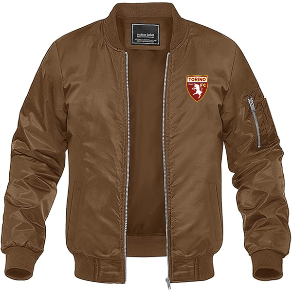 Men's Torino Soccer   Lightweight Bomber Jacket Windbreaker Softshell Varsity Jacket Coat