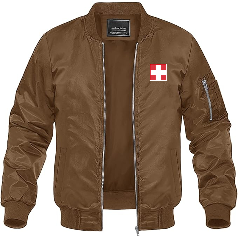Men's Switzerland National Football Soccer Team Lightweight Bomber Jacket
