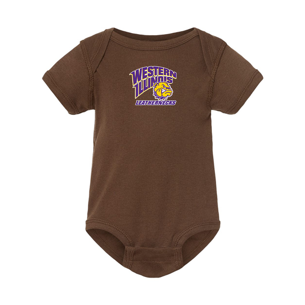 Western Illinois Leathernecks  Rabbit Skins Infant Baby Rib Bodysuit