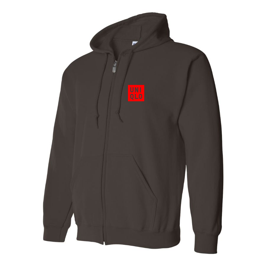 Men's Uniqlo Logo  Zipper Hoodie