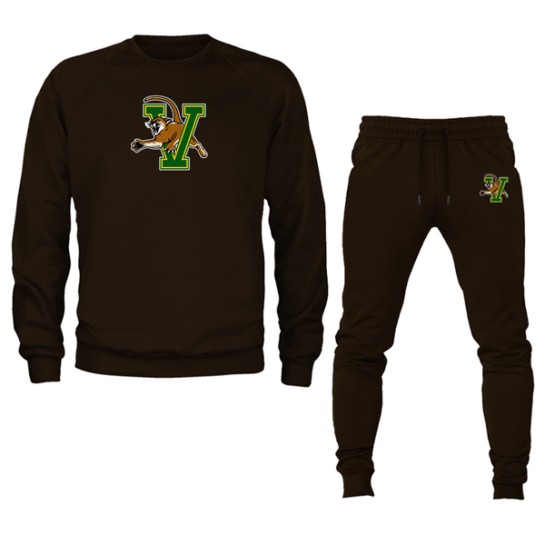 Men's  Vermont Catamounts  Crewneck Sweatshirt Joggers Suit
