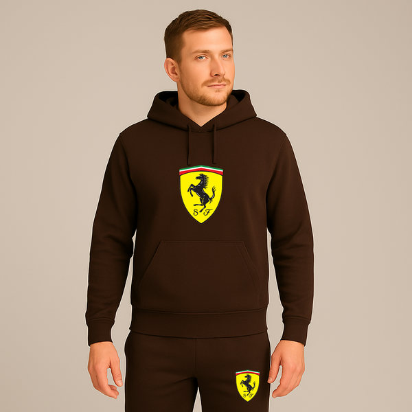 Men’s Ferrari Motorsport Car Hoodie Joggers Set