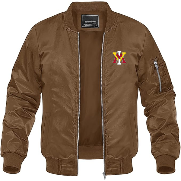 Men's  VMI Keydets Lightweight Bomber Jacket Windbreaker Softshell Varsity Jacket Coat