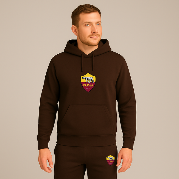 Men's AS Roma FC Logo Hoodie Joggers Set