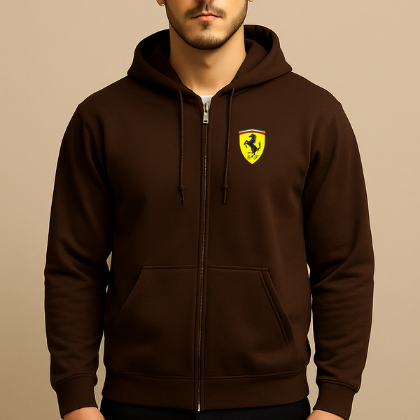 Men’s Ferrari Motorsport Car Zipper Hoodie