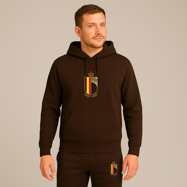 Men's Belgium National Soccer Team Logo Hoodie Joggers Set