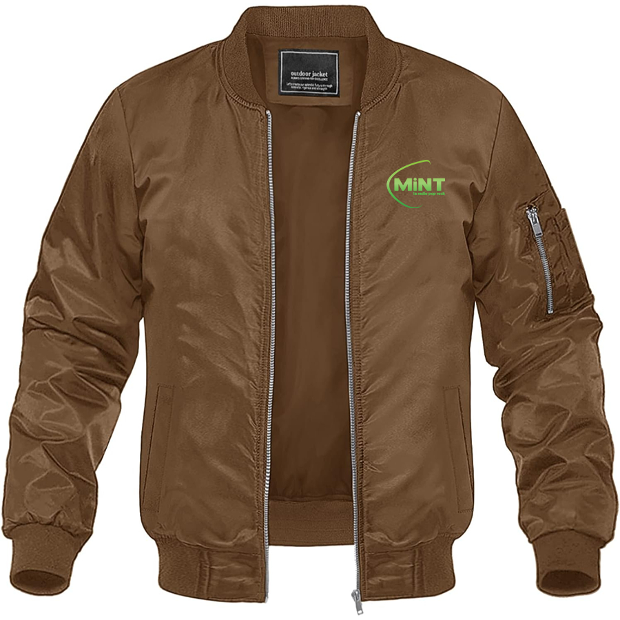 Men's Mint Radio Logo Lightweight Bomber Jacket