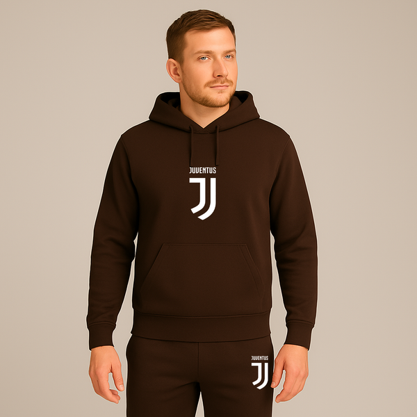 Men's Juventus Soccer Logo Hoodie Joggers Set