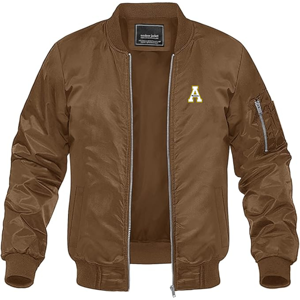 Men's Appalachian State Mountaineers Lightweight Bomber Jacket Windbreaker Softshell Varsity Jacket Coat