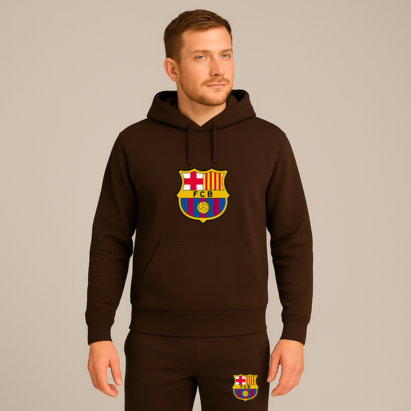 Men's F.C. Barcelona Soccer Logo Hoodie Joggers Set