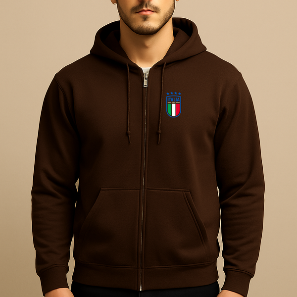 Men's Italy National Soccer Team Zipper Hoodie
