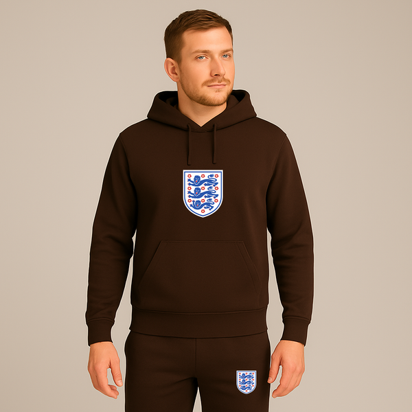 Men's England National Football Team Logo Hoodie Joggers Set