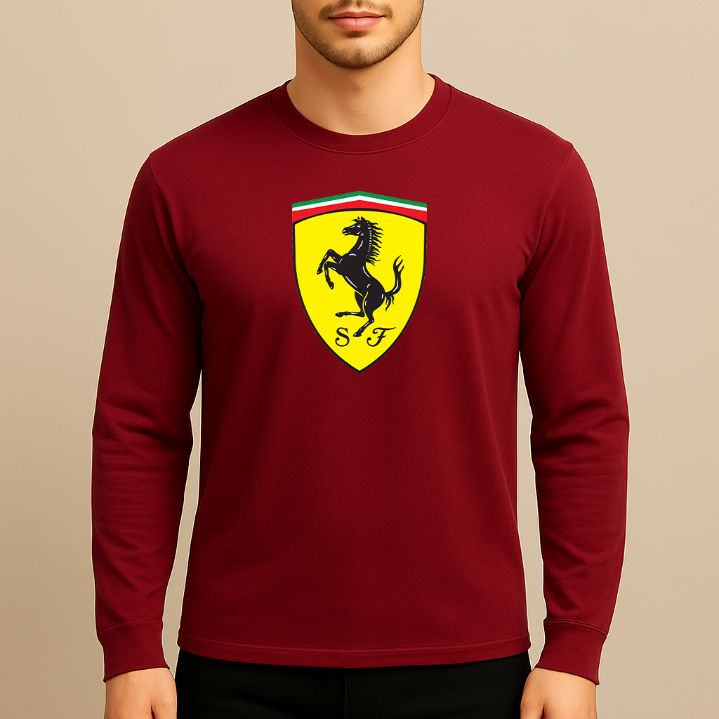 Men’s Ferrari Motorsport Car Long Sleeve T-Shirt