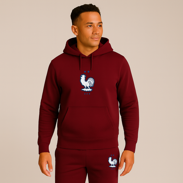 Men's France National Soccer Team  Logo Hoodie Joggers Set