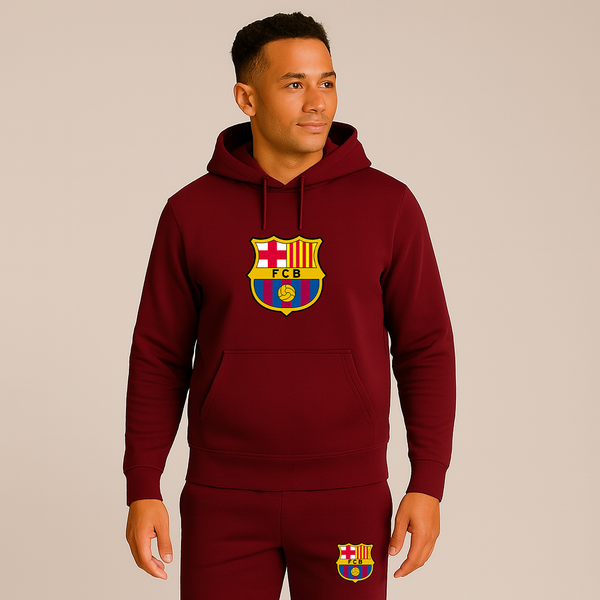 Men's F.C. Barcelona Soccer Logo Hoodie Joggers Set