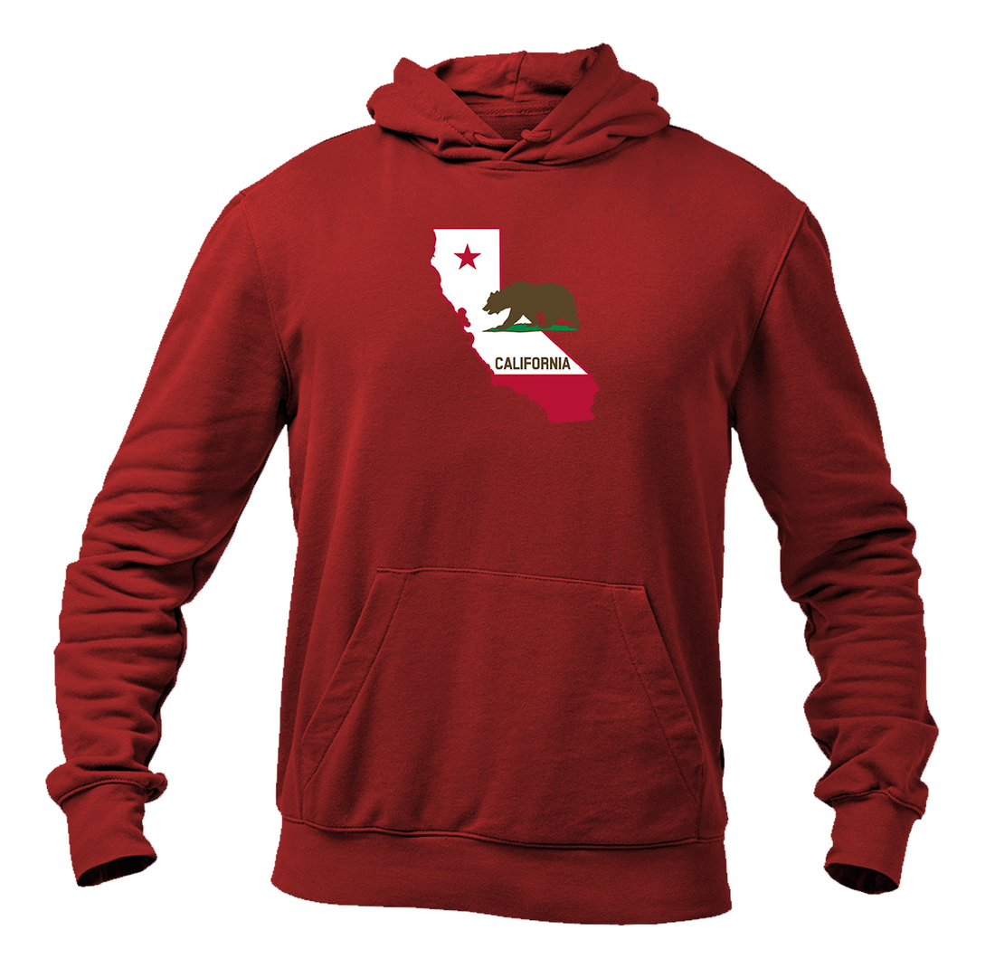 Men's California Bear Map Pullover Hoodie