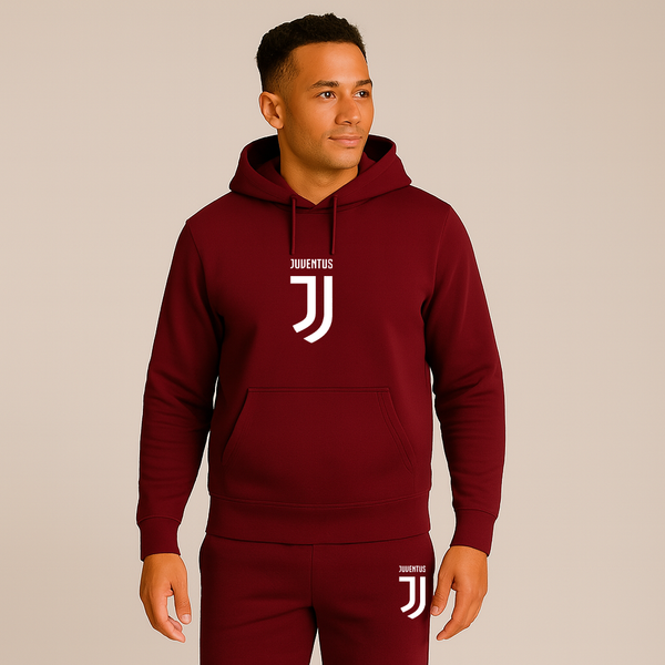 Men's Juventus Soccer Logo Hoodie Joggers Set