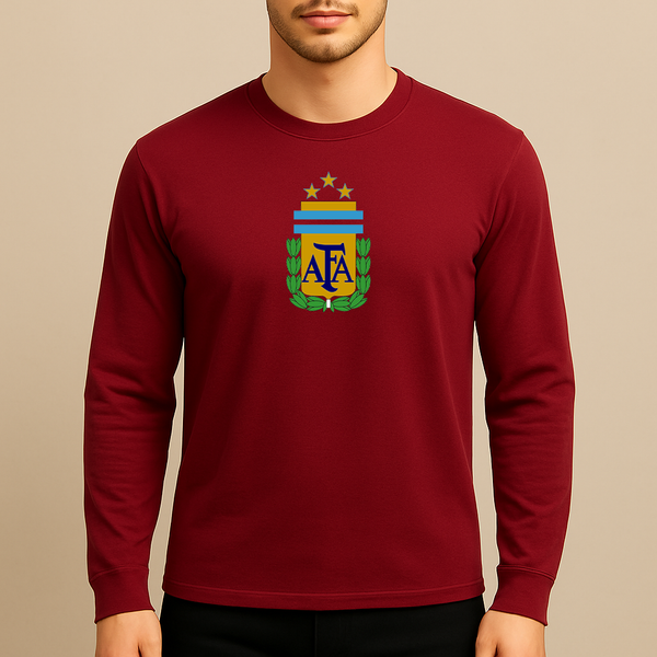 Men's Argentina National Soccer Team Long Sleeve T-Shirt