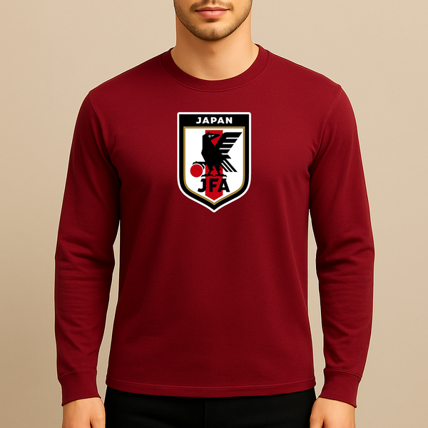 Men's Japan National Soccer Team Long Sleeve T-Shirt
