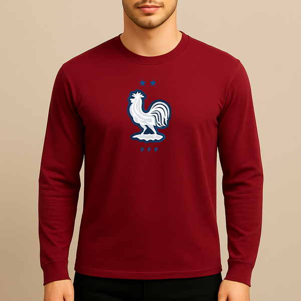 Men's France National Soccer Team  Long Sleeve T-Shirt