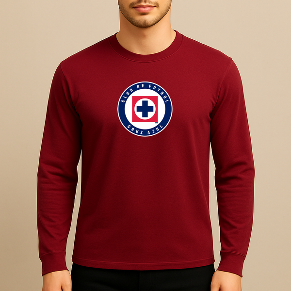 Men's Cruz Azul Football Club Long Sleeve T-Shirt