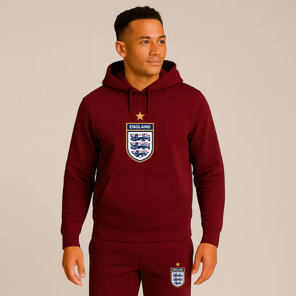 Men's England National Soccer Team Logo Hoodie Joggers Set