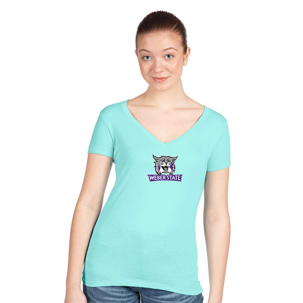 Women's Weber State Wildcats Next Level V-Neck T-Shirt