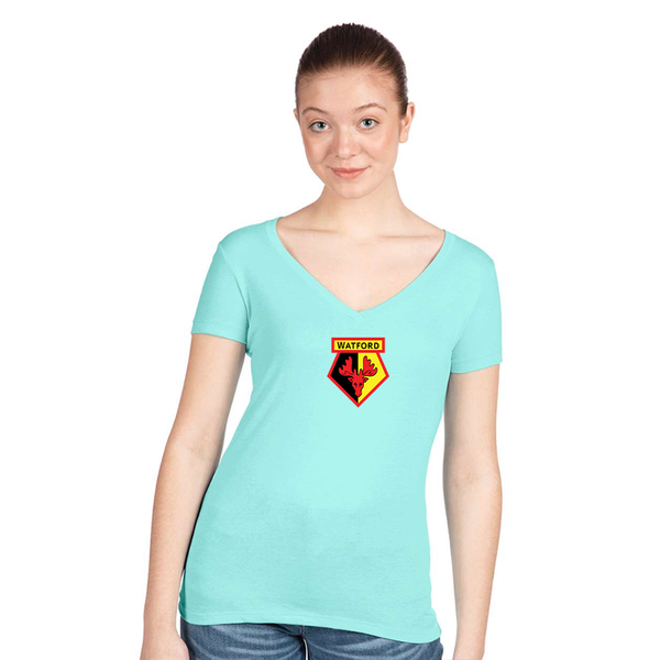 Women's  Watford Soccer  Next Level V-Neck T-Shirt