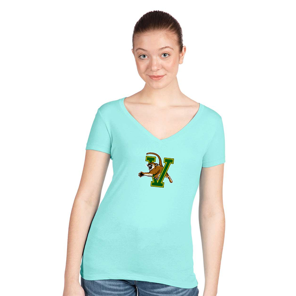 Women's  Vermont Catamounts  Next Level V-Neck T-Shirt
