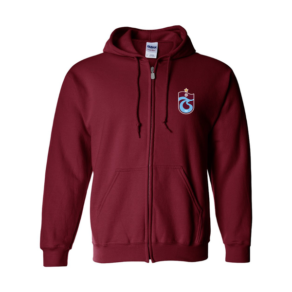 Men's Trabzonspor Soccer Gildan  Heavy Blend Full Zip Hooded Sweatshirt