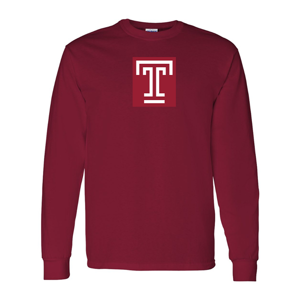 Men's Temple Owls Gildan Heavy Cotton Long Sleeve T-Shirt
