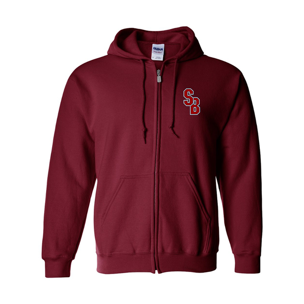 Men's Stony Brook Seawolves  Gildan  Heavy Blend Full Zip Hooded Sweatshirt