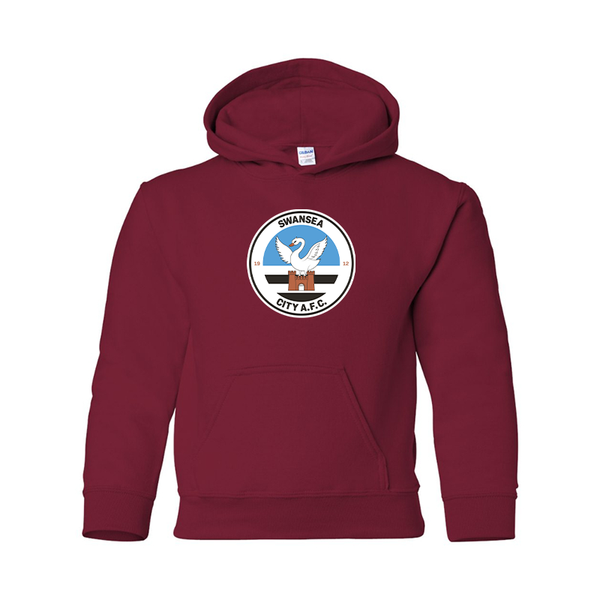 Youth Swansea City Soccer Gildan Heavy Blend  Hooded Sweatshirt