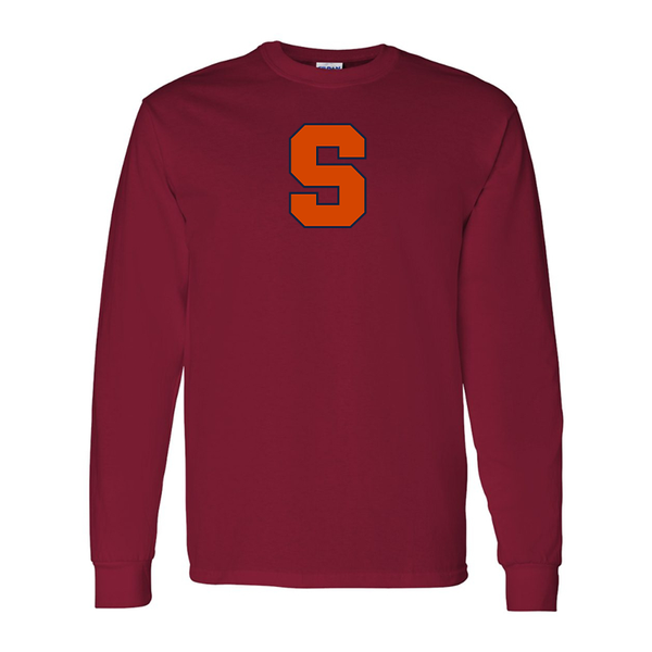 Men's Syracuse Orange Gildan Heavy Cotton Long Sleeve T-Shirt