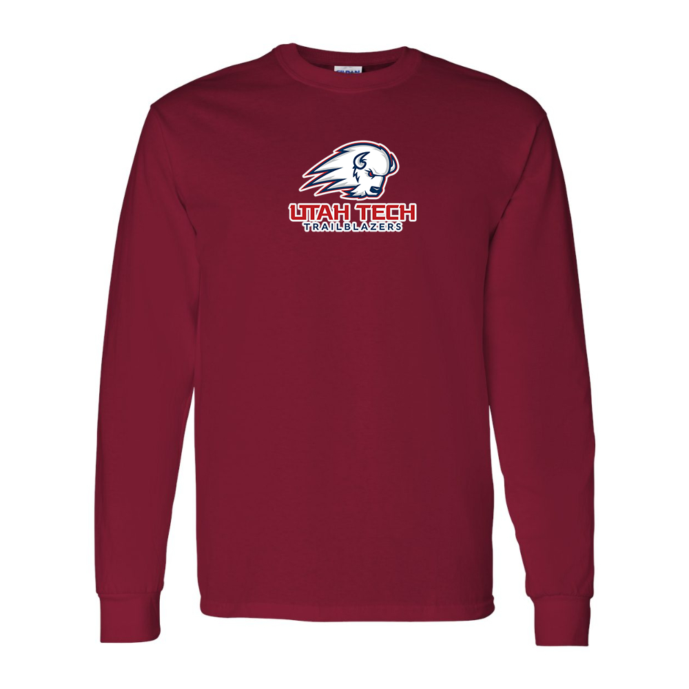 Men's Utah Tech Trailblazers Gildan Heavy Cotton Long Sleeve T-Shirt