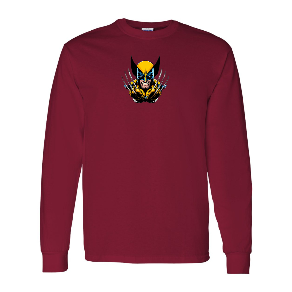 Men's  Wolverine 2025 Art  Gildan Heavy Cotton Long Sleeve T-Shirt