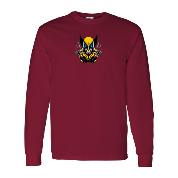 Men's  Wolverine 2025 Art  Gildan Heavy Cotton Long Sleeve T-Shirt