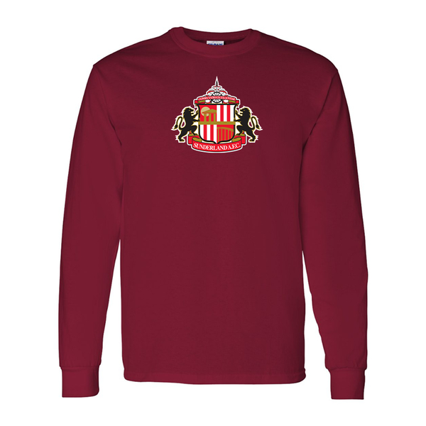 Men's  Sunderland AFC Soccer Gildan Heavy Cotton Long Sleeve T-Shirt