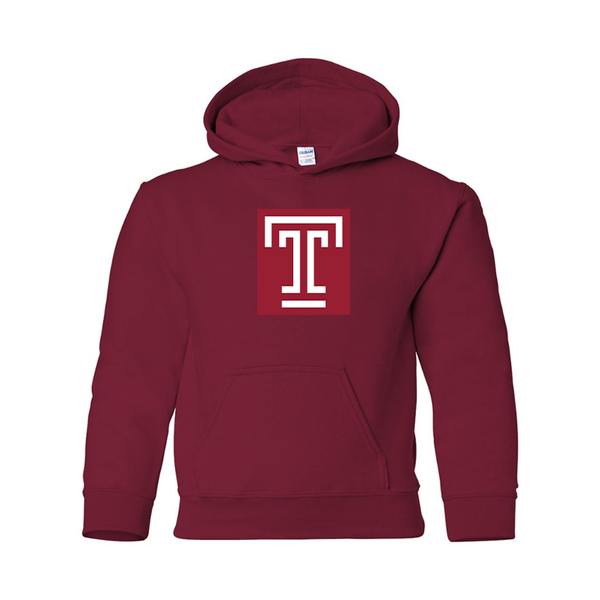 Youth Temple Owls Gildan Heavy Blend  Hooded Sweatshirt