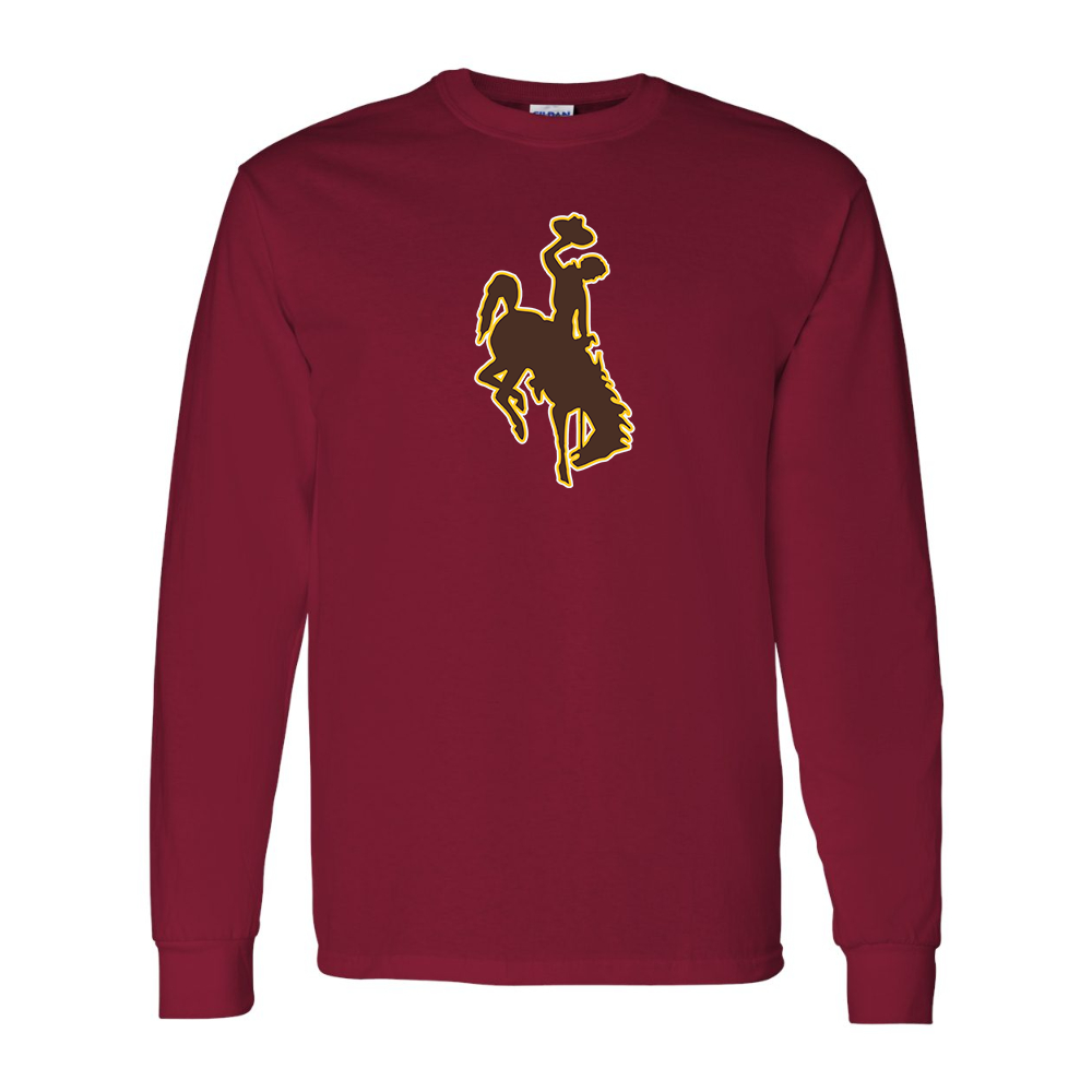 Men's  Wyoming Cowboys Gildan Heavy Cotton Long Sleeve T-Shirt