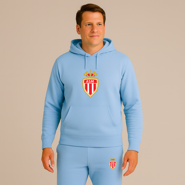 Men's AS Monaco FC Hoodie Joggers Set