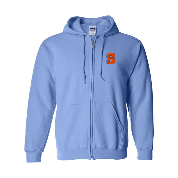 Men's Syracuse Orange Gildan  Heavy Blend Full Zip Hooded Sweatshirt